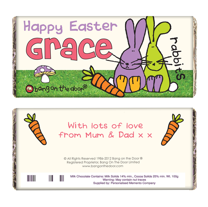 Bang on the Door Easter Bunny Chocolate Bar